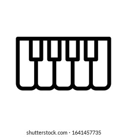 piano vector thin line icon 