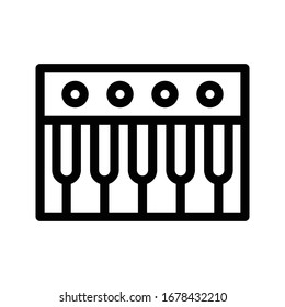 piano vector thin line icon 