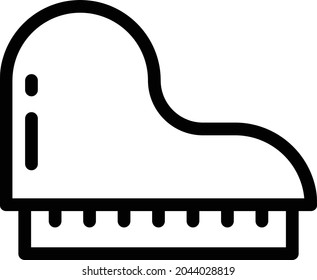 icono de línea delgada de vector de piano