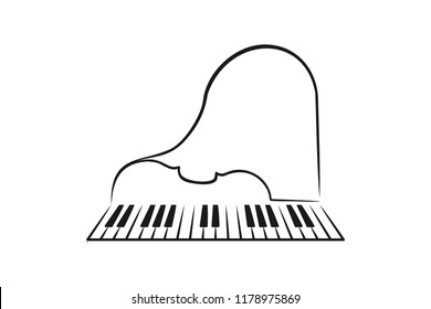 Piano And Violin Logo Icon Design