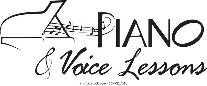 Piano And Voice Lessons Vector