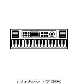 piano-organ keyboard icon vector