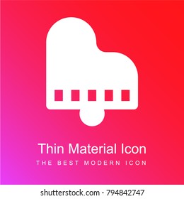 Pianos red and pink gradient material white icon minimal design
