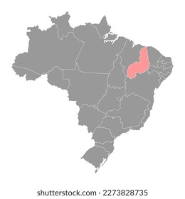 Piaui Karte, Bundesstaat Brasilien. Vektorgrafik.