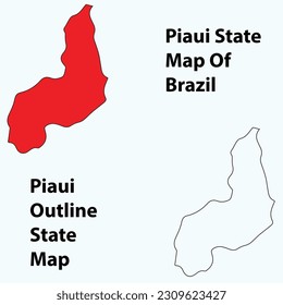Paiaui-Zustandskarte von Brasilien