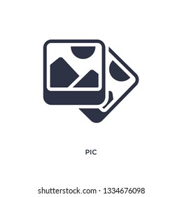 pic icon. Simple element illustration from web navigation concept. pic editable symbol design on white background. Can be use for web and mobile.