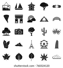 Pic icons set. Simple set of 25 pic vector icons for web isolated on white background