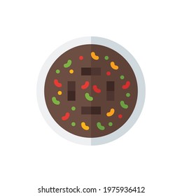 Picadillo Beef Soup Flat Icon Logo Illustration Vector Isolated. Mexican Food and Restaurant Icon-Set. Suitable for Web Design, Logo, App, and Upscale Your Business.
