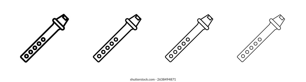 piccolo icon Outline sign symbol set
