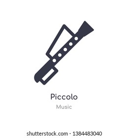 piccolo outline icon. isolated line vector illustration from music collection. editable thin stroke piccolo icon on white background