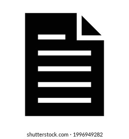Pice of paper vector icon, isolated on white background