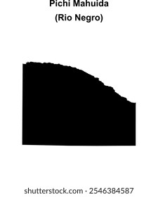 Pichi Mahuida department (Rio Negro) blank outline map