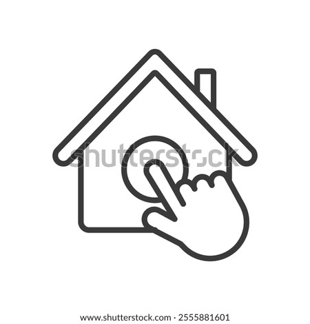 Pick an apartment, icon in line design. Apartment, selection, home, housing, real estate, choice, living on white background vector. Pick an apartment editable stroke icon