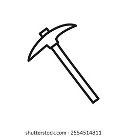 Pick axe icon Isolated flat vector in outline