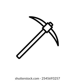 Pick axe icon logo sign set vector outline