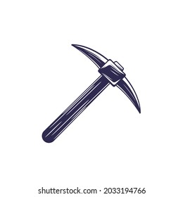 pick axe icon on white, vector art