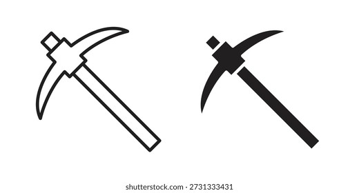 Icono del hacha de la selección en el fondo blanco. Icono de Vector de stock