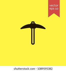 pick axe. pick axe icon. sign design. Vector EPS 10.