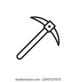 Pick axe icon Simple thin outline