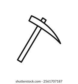 Pick axe icon Simple thin line flat symbol