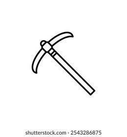 Pick axe icon symbol collection on white background.