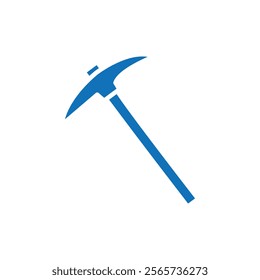 Pick axe icon Thin line illustration set