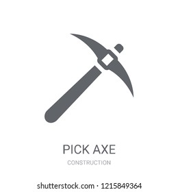 Pick Axe Icon. Trendy Pick Axe Logo Concept On White Background From Construction Collection. Suitable For Use On Web Apps, Mobile Apps And Print Media.