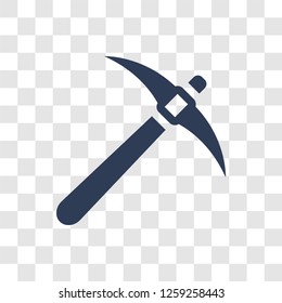 Pick Axe Icon. Trendy Pick Axe Logo Concept On Transparent Background From Construction Collection