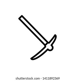 Pick axe icon vector design template