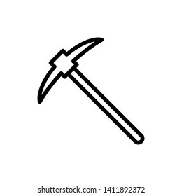 Pick axe icon vector design template