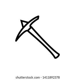 Pick axe icon vector design template