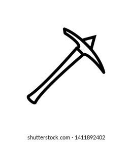 Pick axe icon vector design template