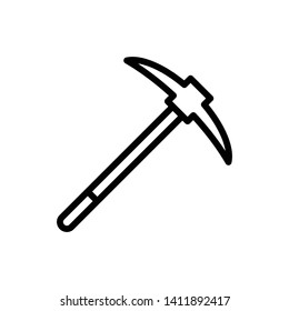 Pick axe icon vector design template