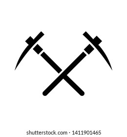 Pick axe icons vector design template