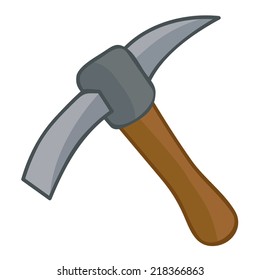 pick axe isolated illustration on white background