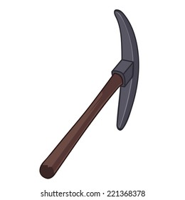 pick axe isolated illustration on white background