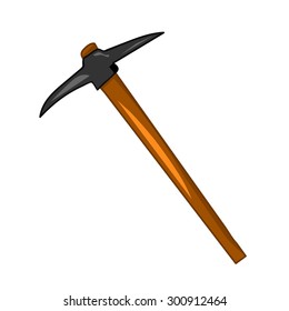 pick axe isolated illustration on white background