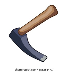 pick axe isolated illustration on white background