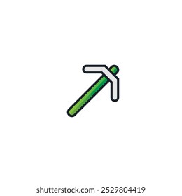 Pick axe logo icon flat vector design