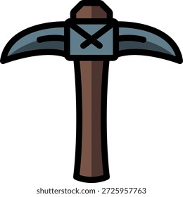 Ícone de ferramenta Escolher machado medieval