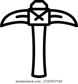 Ícone de ferramenta Escolher machado medieval
