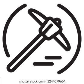 Pick Axe - Mining Industry Icon as EPS 10 File