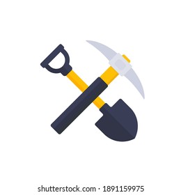 icono del icono del hacha y la pala, vector