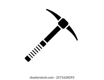 Pick axe. Simple illustration in black and white.