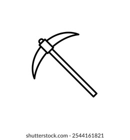 Pick Axe thin line vector icon.