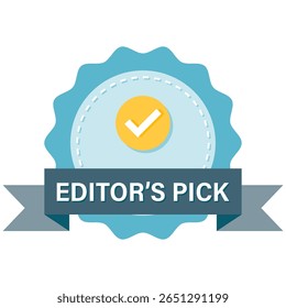 Etiqueta � escolha do editor com faixa de opções e marca de seleção