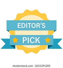 Editor�s Pick badge with ribbon and star