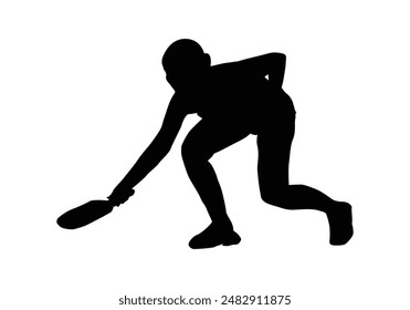 Pick ball player vector in silhouette