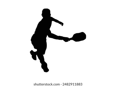 Pick ball player vector in silhouette