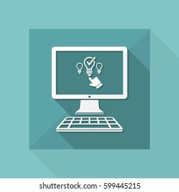 Pick the better idea - Vector icon for computer website or application